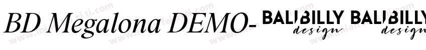 BD Megalona DEMO字体转换
